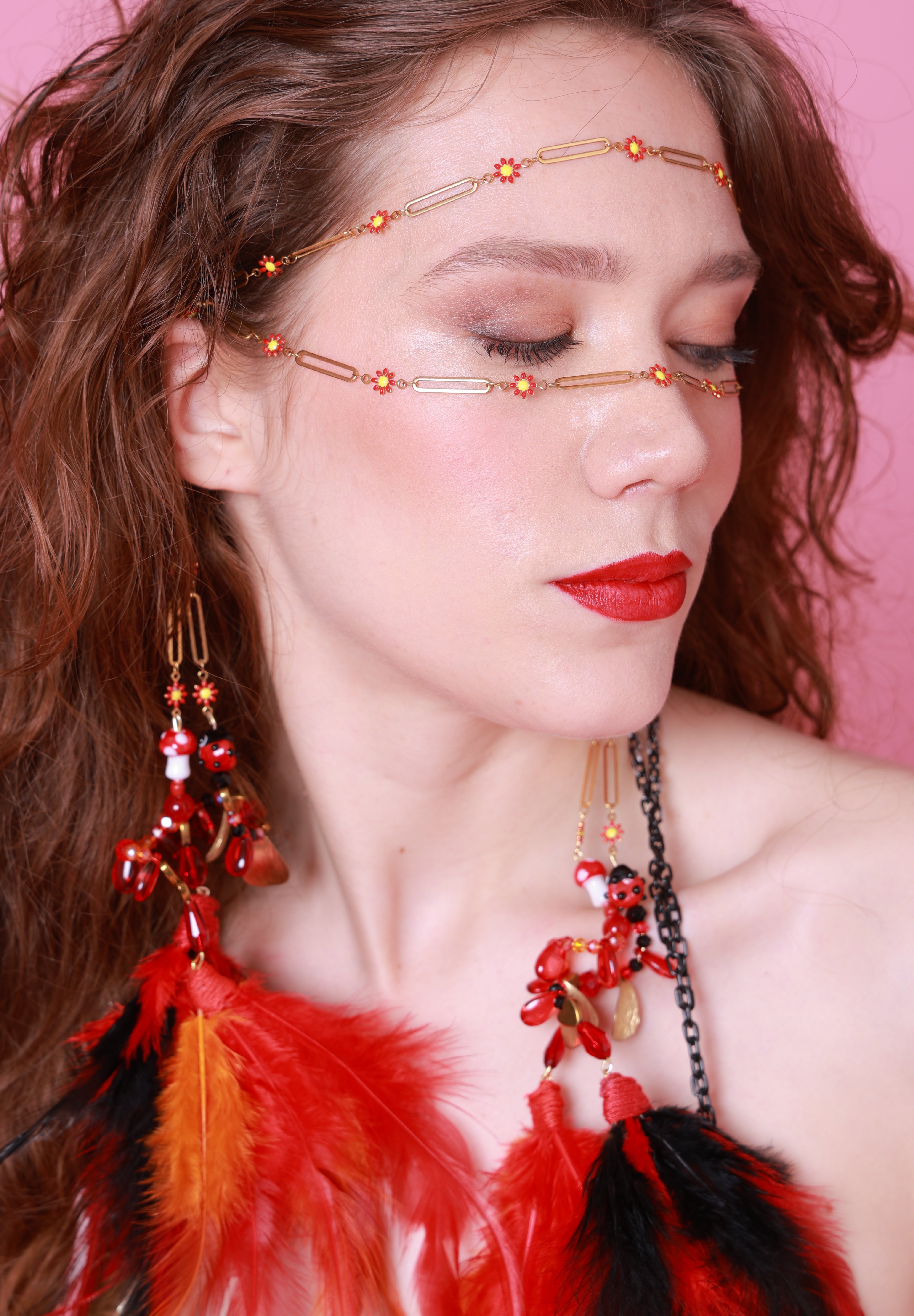Tribal Flower Power Face Chains